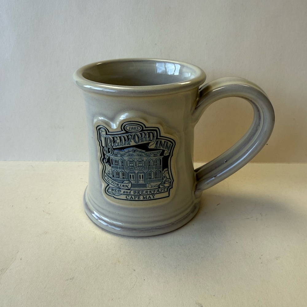 Deneen Pottery Bedford Inn Cape May Mug Coffee Cup Beige